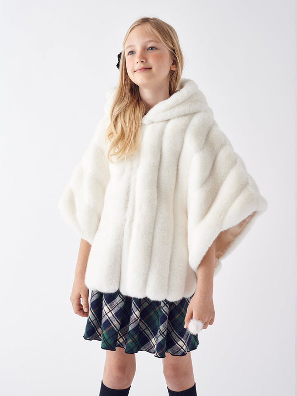 [REFURB] KIDS FAUX FUR HE PONCHO