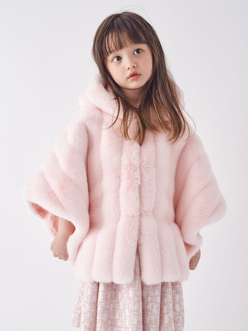 [REFURB] KIDS FAUX FUR HE PONCHO