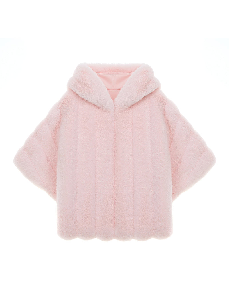 [REFURB] KIDS FAUX FUR HE PONCHO